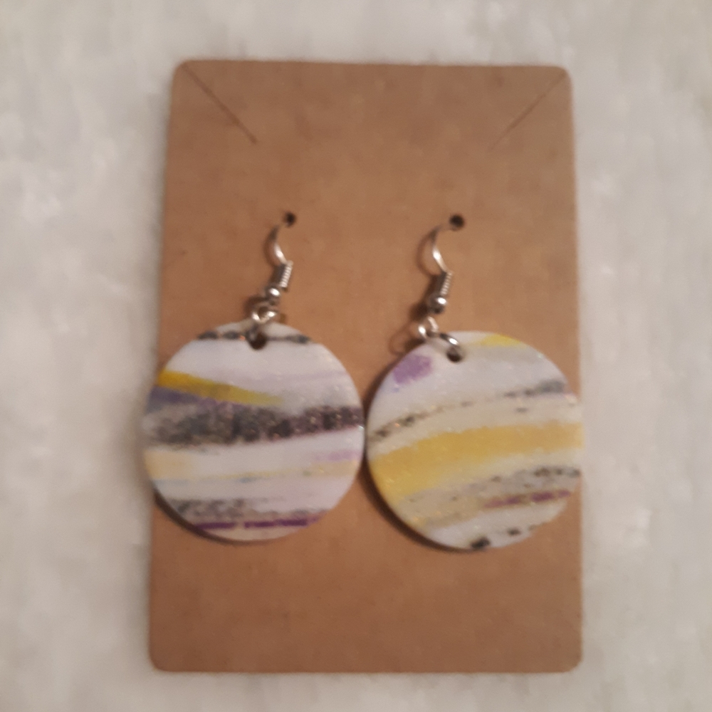 Homemade clay earrings